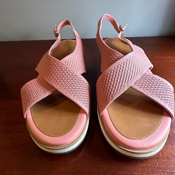 Cole Haan Mikaela Knit Rose Stitchlite Leather Trim Sandal 10 1/2 Shoe 10.5 - Picture 2 of 10